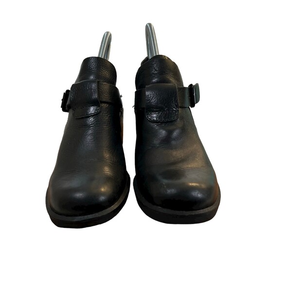 Mia Black Leather Cut Out Buckle Ankle Boots Booties Women's Size 7 - Picture 2 of 9